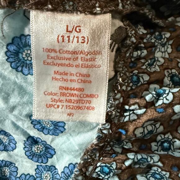 Vtg Y2k TOPSON DOWNS Brown Blue Paisley Boho Strapless Tube Dress Cotton L - Picture 8 of 11